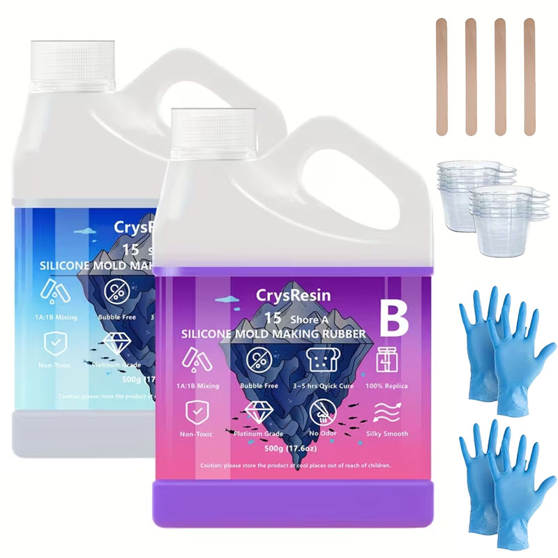 Soap Making Ins - 500ml 2병 액상 실리콘 몰드 제작용,