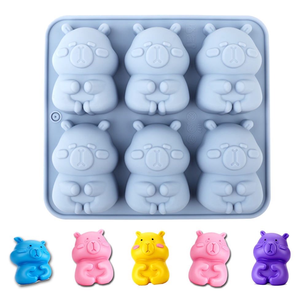 Soap Making Instructions - 1. 귀여운 카피바라 모양의 실리콘 케이크